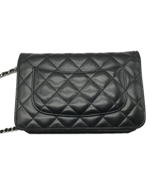 CHANEL（シャネル）CHANEL (シャネル) マトラッセショルダーウォレットバッグ ブラックの古着・服飾アイテム