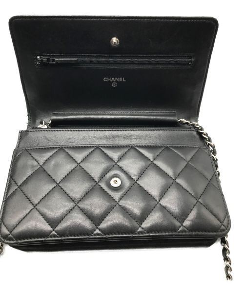 CHANEL（シャネル）CHANEL (シャネル) マトラッセショルダーウォレットバッグ ブラックの古着・服飾アイテム