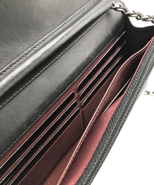 CHANEL（シャネル）CHANEL (シャネル) マトラッセショルダーウォレットバッグ ブラックの古着・服飾アイテム
