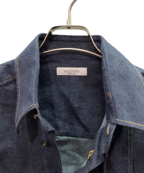 VALENTINO（ヴァレンティノ）VALENTINO (ヴァレンティノ) 半袖デニムシャツ インディゴ サイズ:40の古着・服飾アイテム