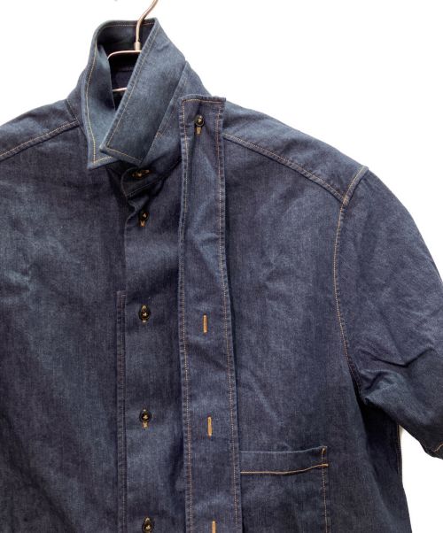 VALENTINO（ヴァレンティノ）VALENTINO (ヴァレンティノ) 半袖デニムシャツ インディゴ サイズ:40の古着・服飾アイテム