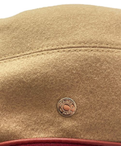 HERMES（エルメス）HERMES (エルメス) カシミヤベレー帽 ベージュ サイズ:57 未使用品の古着・服飾アイテム
