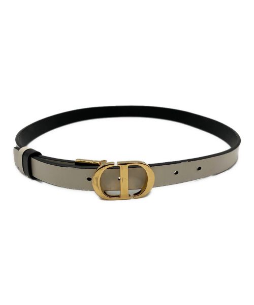 Christian Dior（クリスチャン ディオール）Christian Dior (クリスチャン ディオール) 30 MONTAIGNE リバーシブルベルト ブラック×アイボリーの古着・服飾アイテム