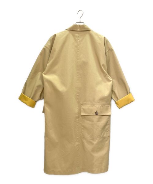 MARNI（マルニ）MARNI (マルニ) ゴム引きコート ベージュ×イエロー サイズ:48の古着・服飾アイテム