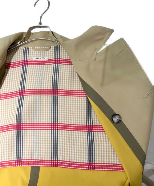 MARNI（マルニ）MARNI (マルニ) ゴム引きコート ベージュ×イエロー サイズ:48の古着・服飾アイテム