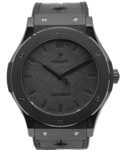 HUBLOT×Berluti（ウブロ×ベルルッティ）HUBLOT×Berluti (ウブロ×ベルルッティ) クラシックフュージョン オールブラック ブラック サイズ:45mmの古着・服飾アイテム