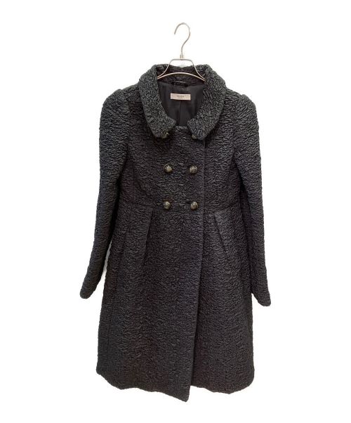 PRADA（プラダ）PRADA (プラダ) プリーツワッシャ加工コート ブラック サイズ:42の古着・服飾アイテム