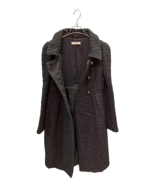 PRADA（プラダ）PRADA (プラダ) プリーツワッシャ加工コート ブラック サイズ:42の古着・服飾アイテム