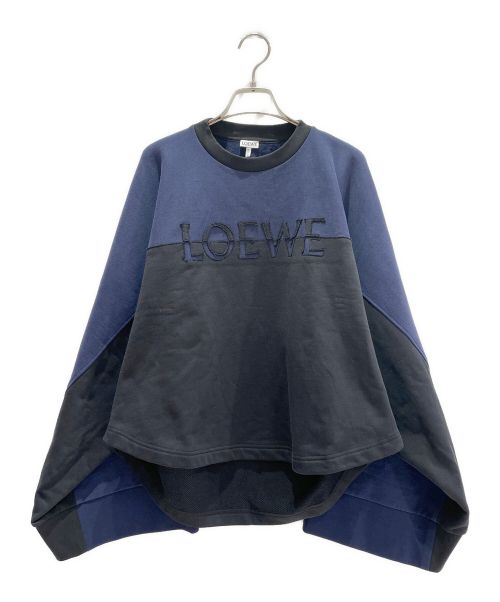 LOEWE（ロエベ）LOEWE (ロエベ) ワイドロゴスウェット ネイビー×ブラック サイズ:Sの古着・服飾アイテム