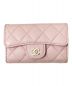 CHANEL（シャネル）の古着「キャビアスキンカードケース」｜ピンク