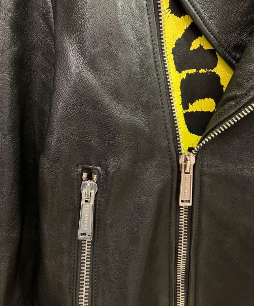 DSQUARED2（ディースクエアード）DSQUARED2 (ディースクエアード) ダブルライダースジャケット ブラック サイズ:52の古着・服飾アイテム