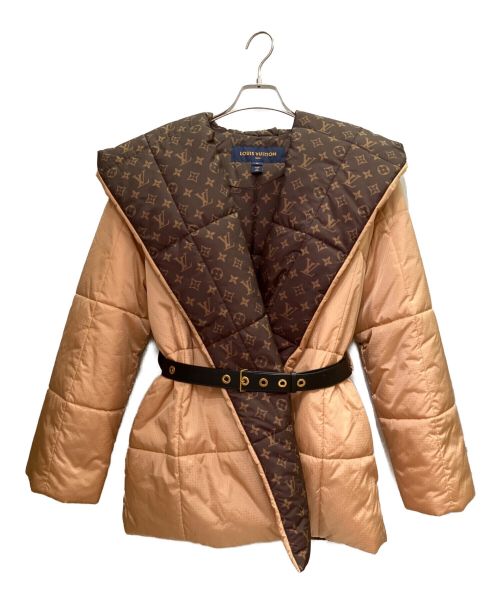 LOUIS VUITTON（ルイ ヴィトン）LOUIS VUITTON (ルイ ヴィトン) ショートピローパファーラップコート ベージュ×ブラウン サイズ:36の古着・服飾アイテム
