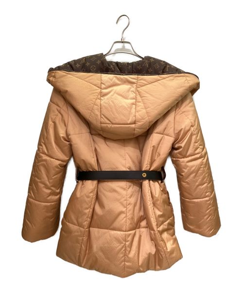 LOUIS VUITTON（ルイ ヴィトン）LOUIS VUITTON (ルイ ヴィトン) ショートピローパファーラップコート ベージュ×ブラウン サイズ:36の古着・服飾アイテム