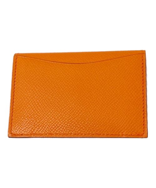 HERMES（エルメス）HERMES (エルメス) コインカードケース オレンジの古着・服飾アイテム