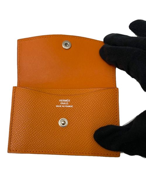 HERMES（エルメス）HERMES (エルメス) コインカードケース オレンジの古着・服飾アイテム