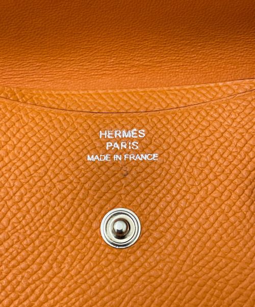 HERMES（エルメス）HERMES (エルメス) コインカードケース オレンジの古着・服飾アイテム