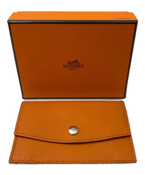 HERMES（エルメス）HERMES (エルメス) コインカードケース オレンジの古着・服飾アイテム