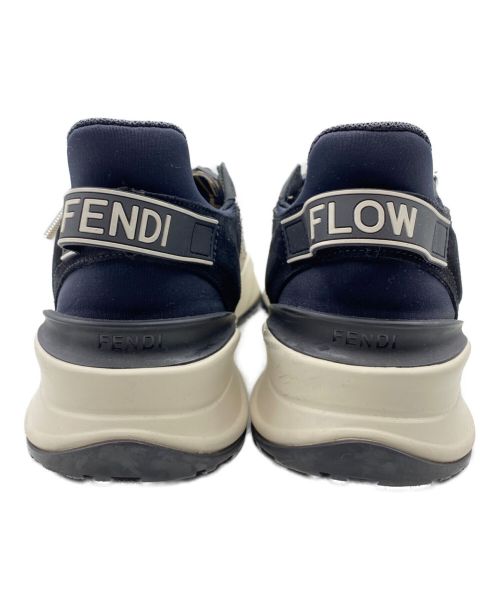 FENDI（フェンディ）FENDI (フェンディ) パイソン切替デザインスニーカー ブラック サイズ:7の古着・服飾アイテム