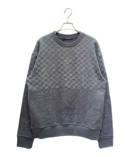 LOUIS VUITTON（ルイ ヴィトン）LOUIS VUITTON (ルイ ヴィトン) ダミエスプレッドプリンテッドスエットシャツ ライトグレー サイズ:Mの古着・服飾アイテム