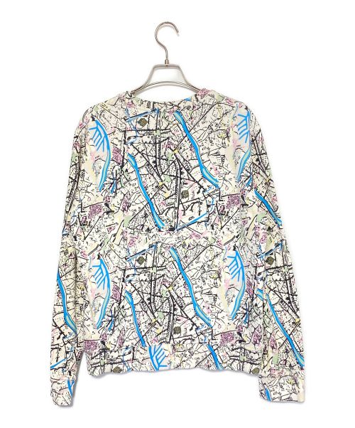 FENDI（フェンディ）FENDI (フェンディ) Map Print Crewneck Sweatshirt ホワイト サイズ:Mの古着・服飾アイテム