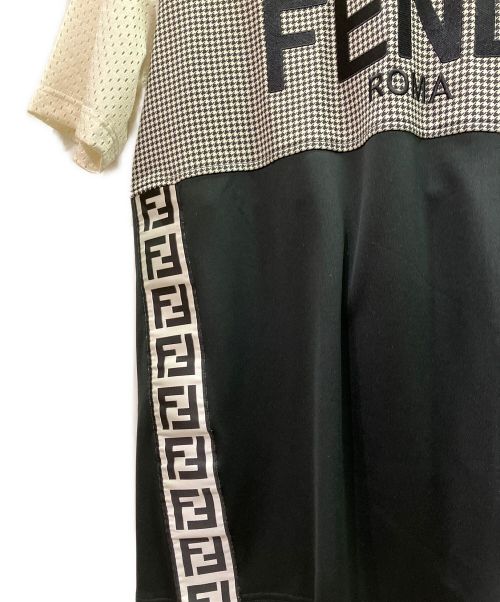 FENDI（フェンディ）FENDI (フェンディ) ロゴメッシュカットソー ブラック サイズ:Mの古着・服飾アイテム