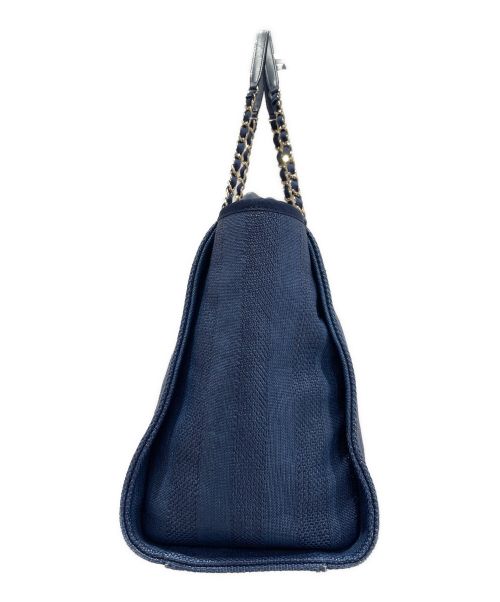 CHANEL（シャネル）CHANEL (シャネル) ドーヴィルGMチェーンバッグ ブルー サイズ:GMの古着・服飾アイテム