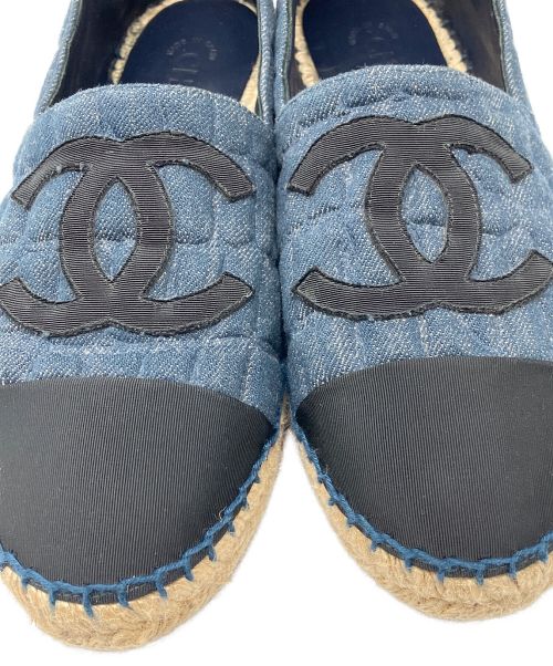 CHANEL（シャネル）CHANEL (シャネル) エスパドリーユスリッポン ネイビー サイズ:41の古着・服飾アイテム