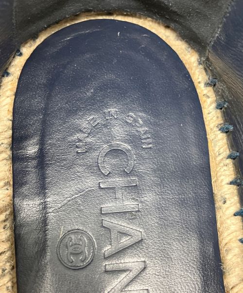 CHANEL（シャネル）CHANEL (シャネル) エスパドリーユスリッポン ネイビー サイズ:41の古着・服飾アイテム