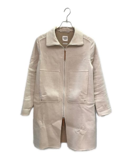 HERMES（エルメス）HERMES (エルメス) カシミヤジップコート ベージュ サイズ:38の古着・服飾アイテム