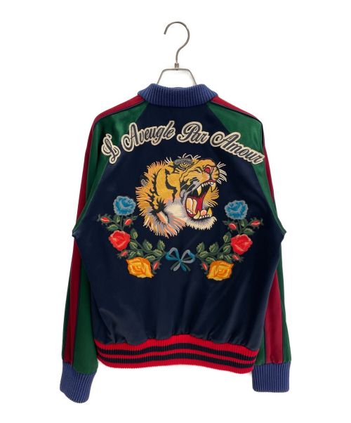 GUCCI（グッチ）GUCCI (グッチ) タイガースカジャン ネイビー サイズ:48の古着・服飾アイテム