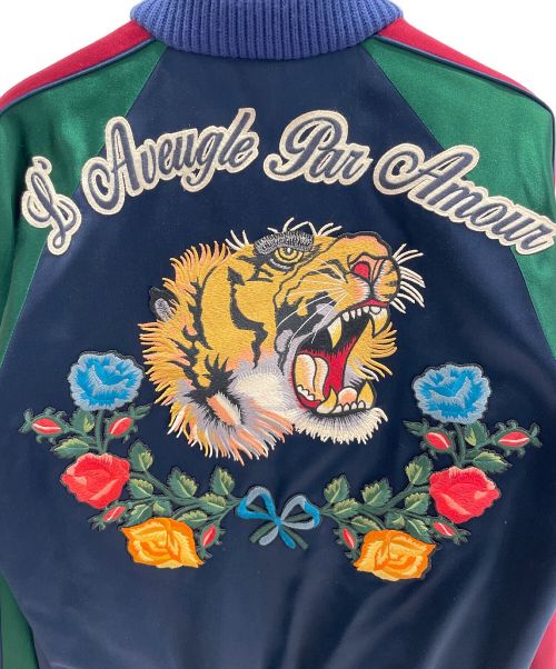 GUCCI（グッチ）GUCCI (グッチ) タイガースカジャン ネイビー サイズ:48の古着・服飾アイテム