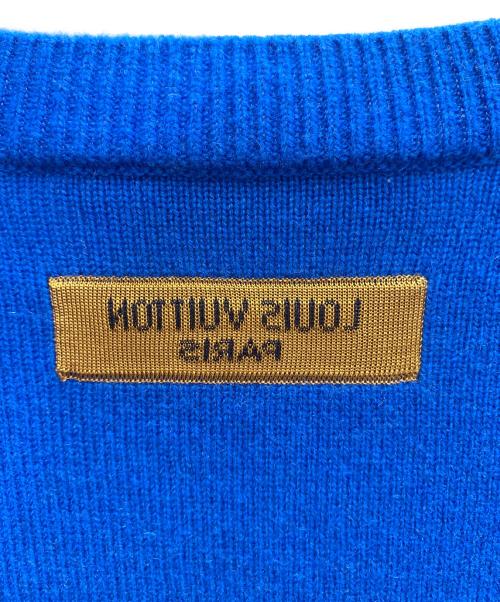 LOUIS VUITTON（ルイ ヴィトン）LOUIS VUITTON (ルイ ヴィトン) LVカフスカシミヤニットセーター ブルー サイズ:Mの古着・服飾アイテム