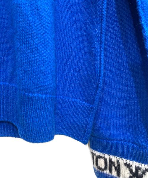 LOUIS VUITTON（ルイ ヴィトン）LOUIS VUITTON (ルイ ヴィトン) LVカフスカシミヤニットセーター ブルー サイズ:Mの古着・服飾アイテム