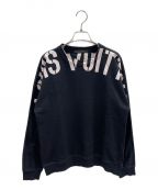 LOUIS VUITTON×FRAGMENT DESIGNルイ ヴィトン×フラグメントデザイン）の古着「ロゴプリント クルーネックロングスリーブカットソー」｜ブラック