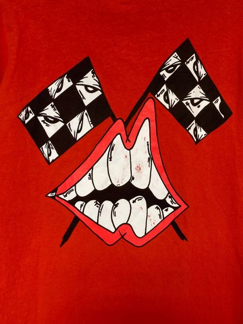 CHROME HEARTS（クロムハーツ）CHROME HEARTS (クロムハーツ) MATTY BOY (マッティー ボーイ) プリントロングスリーブカットソー レッド サイズ:Mの古着・服飾アイテム