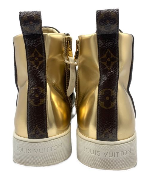 LOUIS VUITTON（ルイ ヴィトン）LOUIS VUITTON (ルイ ヴィトン) モノグラムハイカットスニーカー ブラウン×ゴールド サイズ:37の古着・服飾アイテム