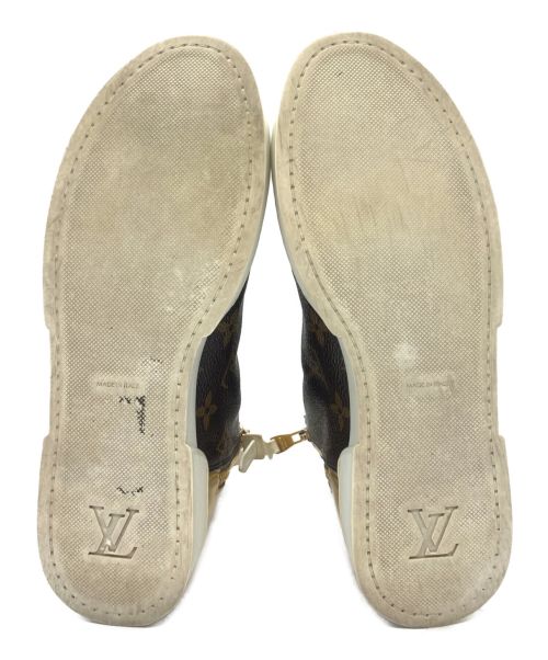LOUIS VUITTON（ルイ ヴィトン）LOUIS VUITTON (ルイ ヴィトン) モノグラムハイカットスニーカー ブラウン×ゴールド サイズ:37の古着・服飾アイテム