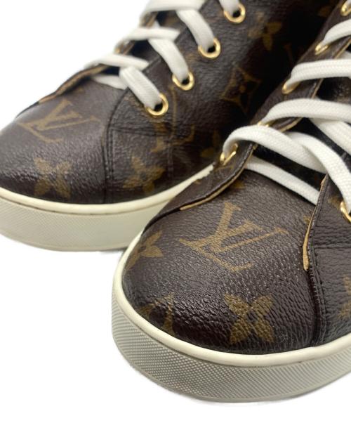 LOUIS VUITTON（ルイ ヴィトン）LOUIS VUITTON (ルイ ヴィトン) モノグラムハイカットスニーカー ブラウン×ゴールド サイズ:37の古着・服飾アイテム
