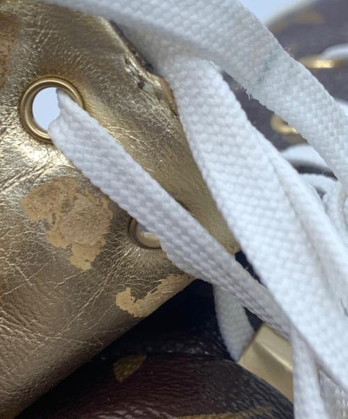 LOUIS VUITTON（ルイ ヴィトン）LOUIS VUITTON (ルイ ヴィトン) モノグラムハイカットスニーカー ブラウン×ゴールド サイズ:37の古着・服飾アイテム