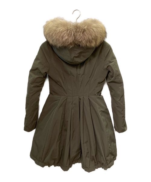 MONCLER（モンクレール）MONCLER (モンクレール) ファー付ハーフダウンコート カーキ サイズ:00の古着・服飾アイテム