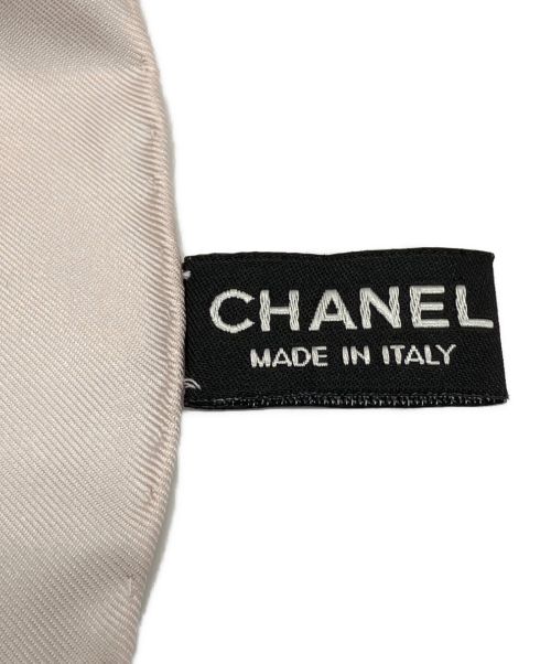CHANEL（シャネル）CHANEL (シャネル) シルクスカーフ ピンク×ブラックの古着・服飾アイテム