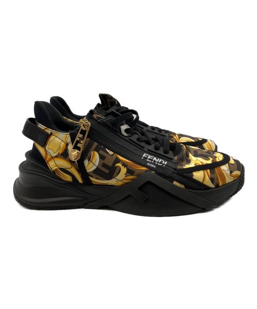 FENDI（フェンディ）FENDI×VERSACE (フェンディ×ベルサーチ) FENDI FLOW ブラック×イエロー サイズ:8の古着・服飾アイテム