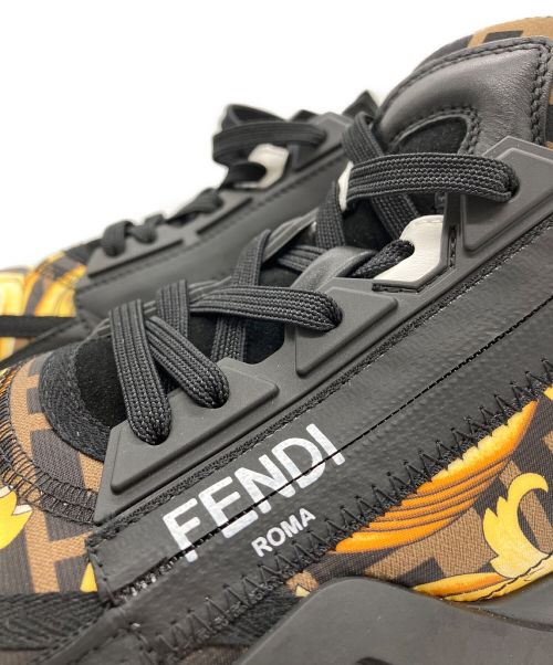 FENDI（フェンディ）FENDI×VERSACE (フェンディ×ベルサーチ) FENDI FLOW ブラック×イエロー サイズ:8の古着・服飾アイテム