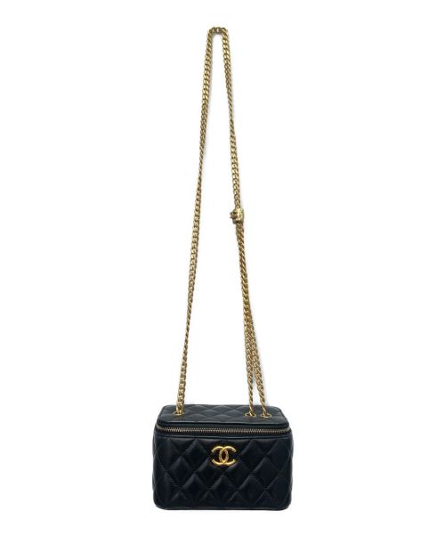 CHANEL（シャネル）CHANEL (シャネル) マトラッセ Wチェーン バニティケース ブラックの古着・服飾アイテム