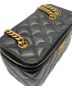 中古・古着 CHANEL (シャネル) マトラッセ Wチェーン バニティケース ブラック：410000円