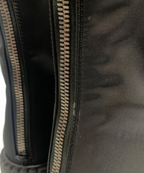 PRADA（プラダ）PRADA (プラダ) ブラッシュドレザーx Re-Nylon ブーツ ブラック サイズ:36の古着・服飾アイテム