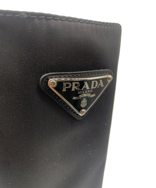 PRADA（プラダ）PRADA (プラダ) ブラッシュドレザーx Re-Nylon ブーツ ブラック サイズ:36の古着・服飾アイテム