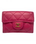 CHANELシャネル）の古着「クラシックスモールフラップウォレット」｜ショッキングピンク