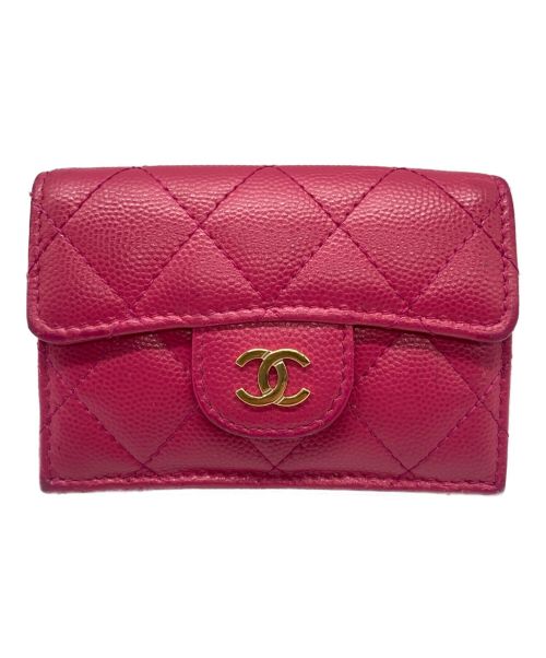 CHANEL（シャネル）CHANEL (シャネル) クラシックスモールフラップウォレット ショッキングピンク サイズ:スモールの古着・服飾アイテム