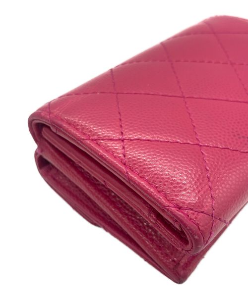 CHANEL（シャネル）CHANEL (シャネル) クラシックスモールフラップウォレット ショッキングピンク サイズ:スモールの古着・服飾アイテム